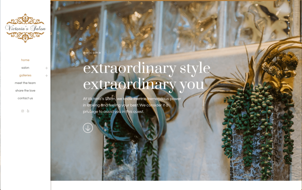 Victoria's Salon Website